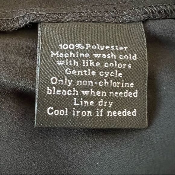 Rock & Republic Semi Sheer Flare Sleeve Black Witchy Academia Blouse Size Small - Picture 6 of 7